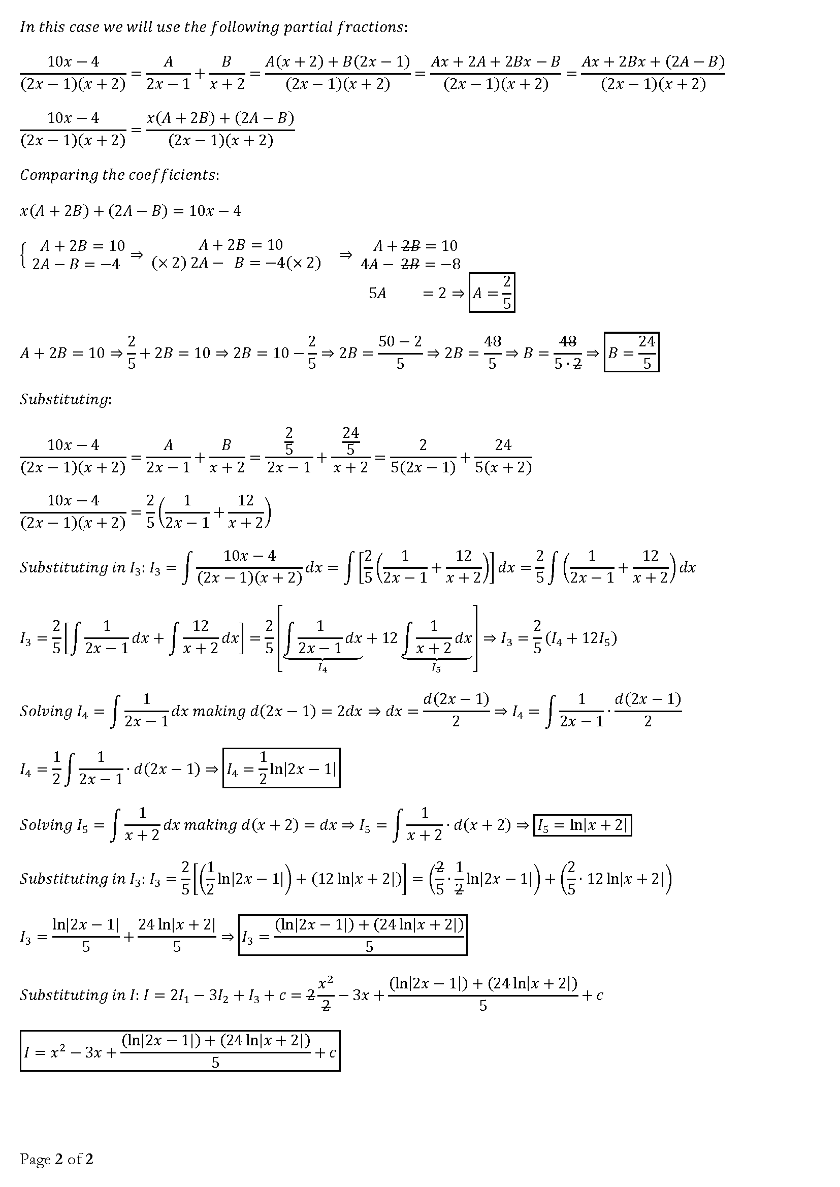 how-do-you-integrate-int-4x-3-3x-2-2x-1-x-2-using